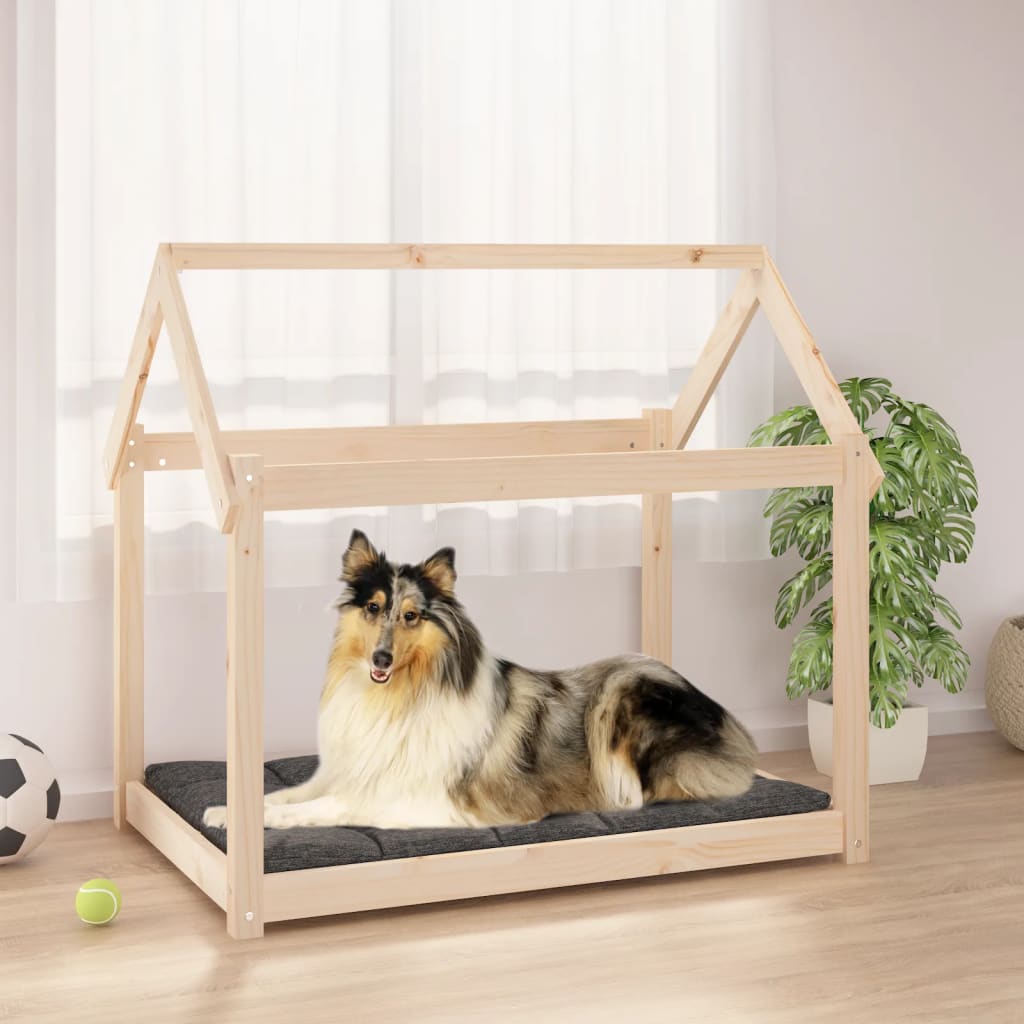 vidaXL Cuccia per Cani 101x70x90 cm in Legno Massello di Pino