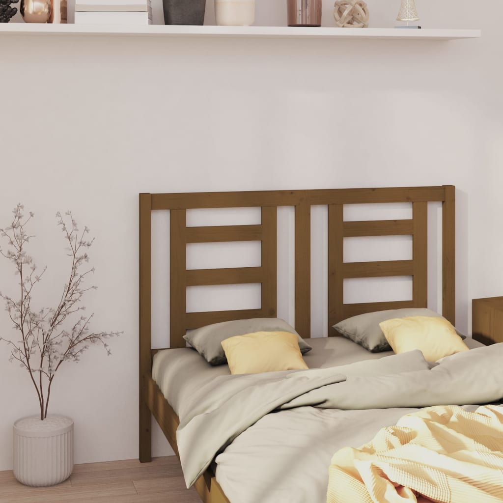 vidaXL Testiera per Letto ambra 126x4x100 cm in Legno Massello di Pino