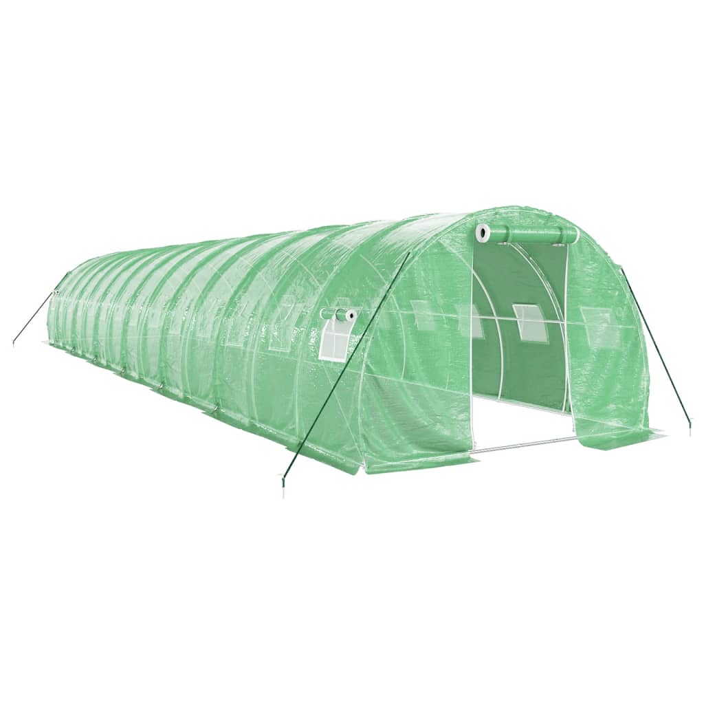 vidaXL Serra con Telaio in Acciaio Verde 42 m² 14x3x2 m