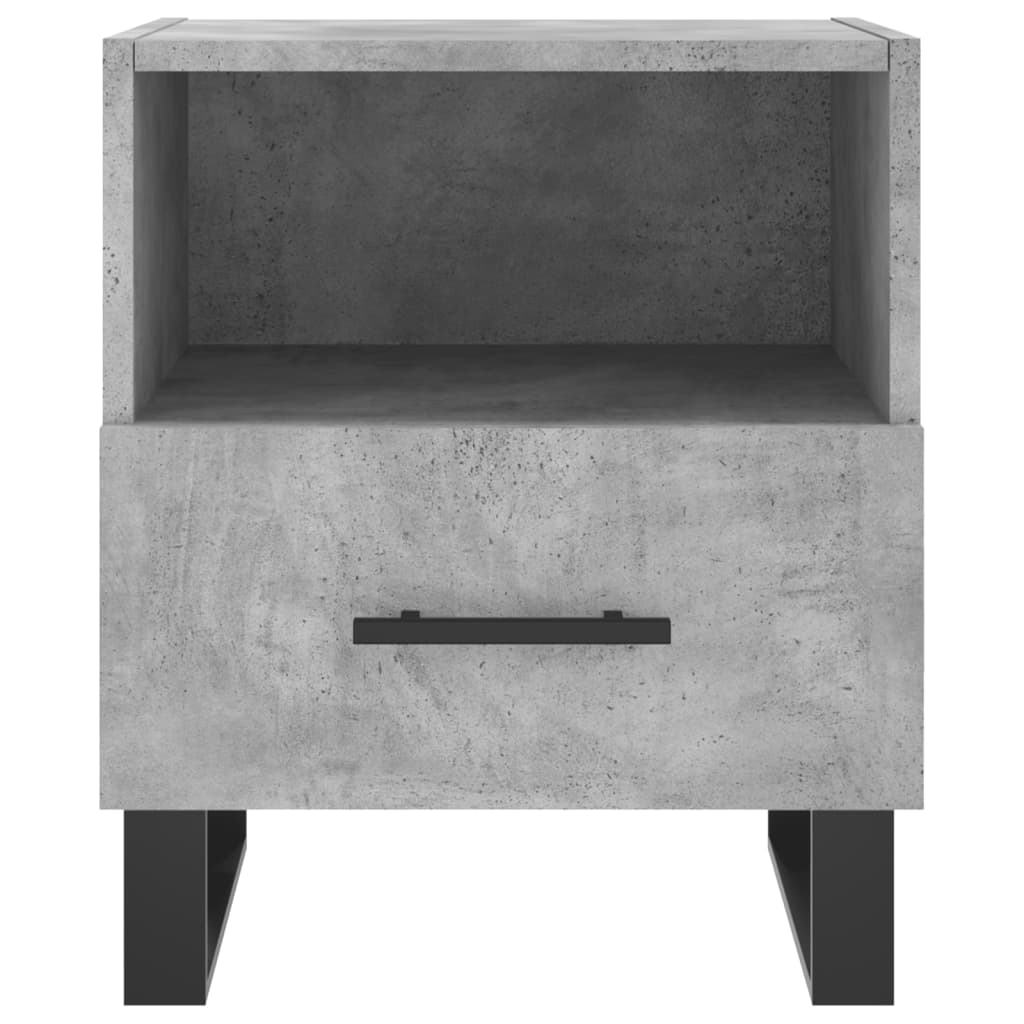 vidaXL Comodini 2 pz Grigio Cemento 40x35x47,5 cm in Legno Multistrato