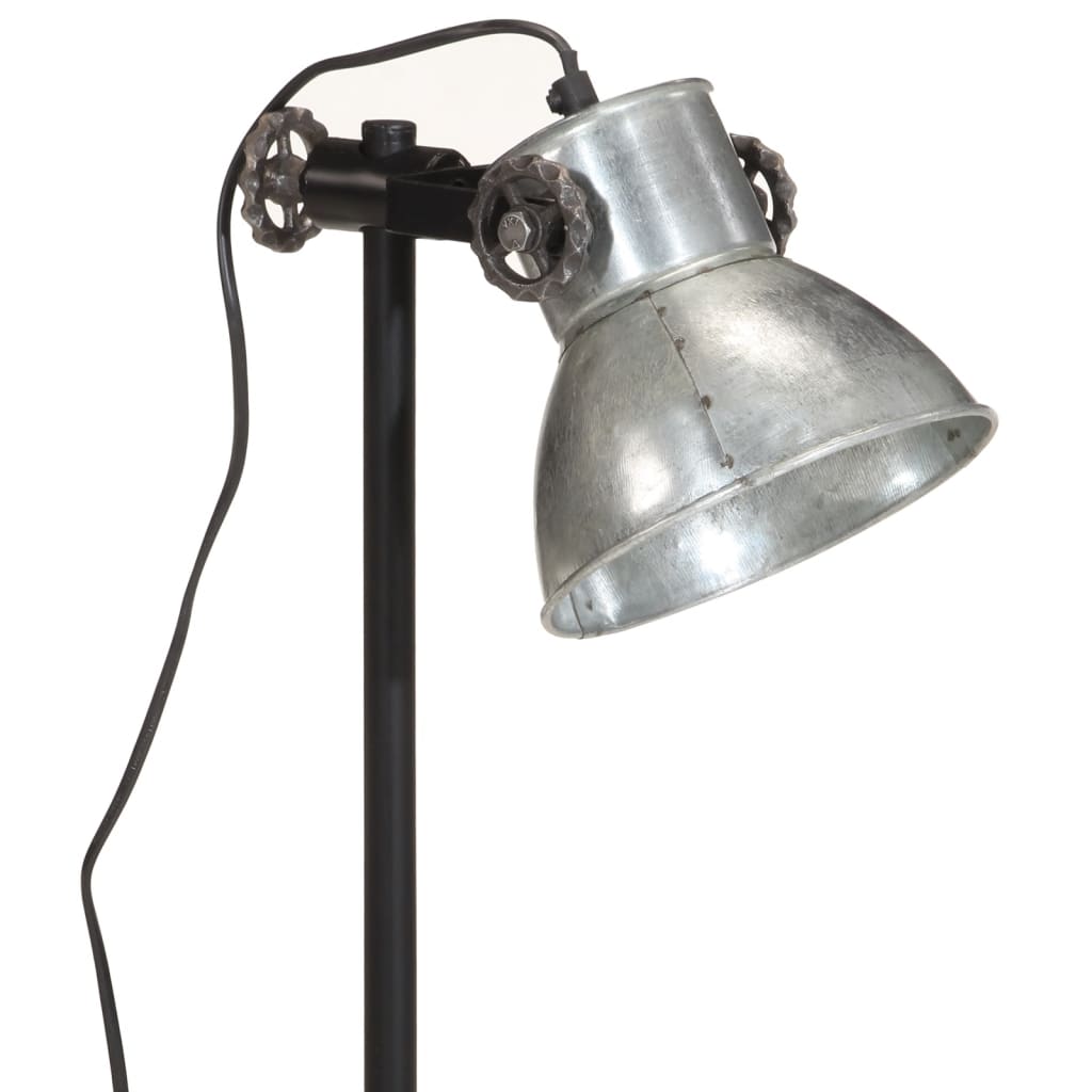 vidaXL Lampada da Scrivania 25 W Argento Vintage 15x15x55 cm E27