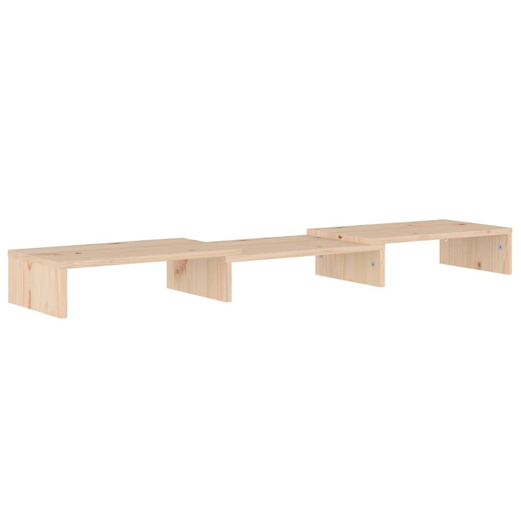 vidaXL Supporto per Monitor 80x24x10,5 cm in Legno Massello di Pino