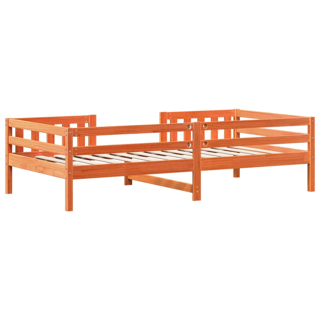 vidaXL Letto senza Materasso Marrone Cera 100x200 cm in Legno di Pino