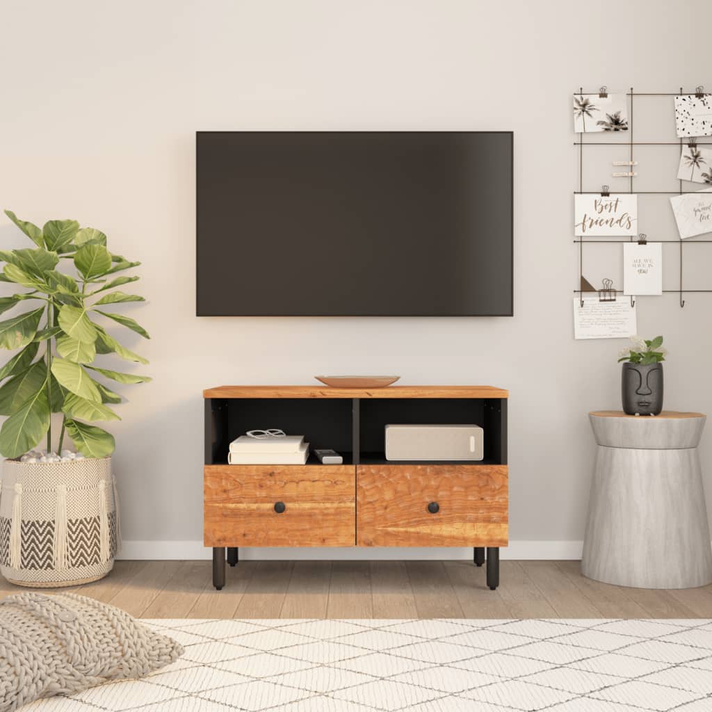 vidaXL Mobile Porta TV 70x33x46 cm in Legno Massello di Acacia