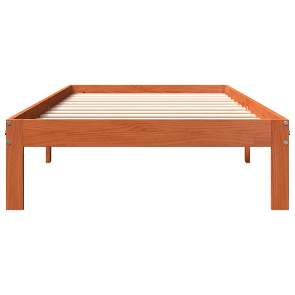 vidaXL Letto senza Materasso Marrone Cera 100x200 cm in Legno di Pino