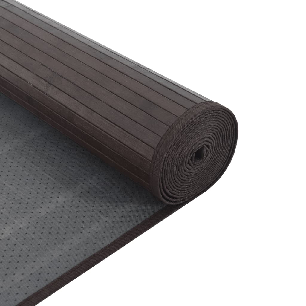 vidaXL Tappeto Rettangolare Marrone Scuro 60x1000 cm in Bambù