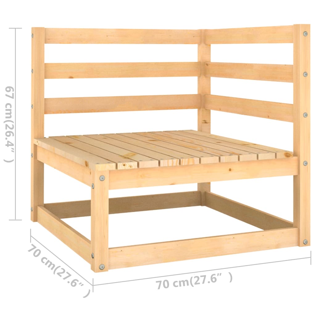 vidaXL Set Divani da Giardino 4 pz con Cuscini Legno Massello di Pino