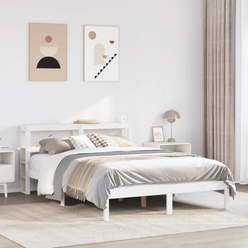 vidaXL Letto senza Materasso Bianco 120x190 cm Legno Massello di Pino