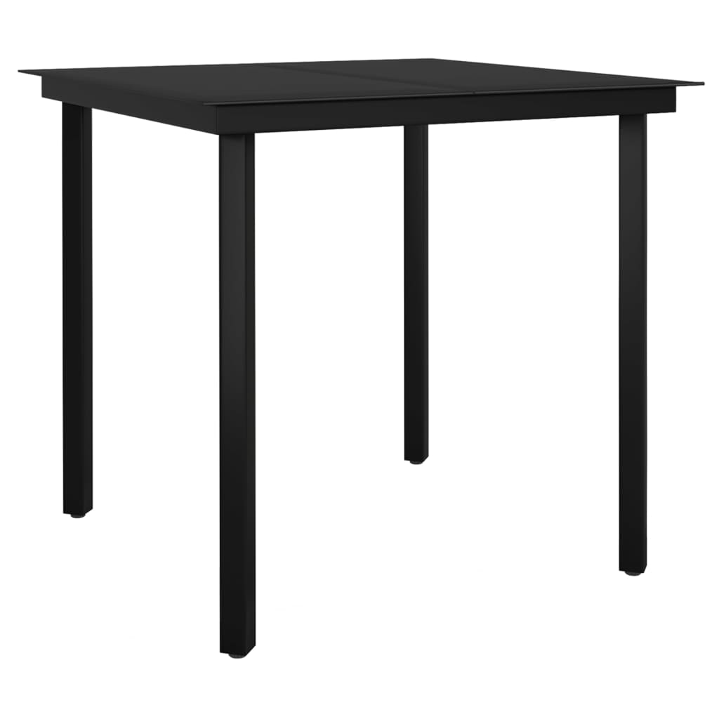 vidaXL Set da Pranzo da Giardino 5 pz Nero