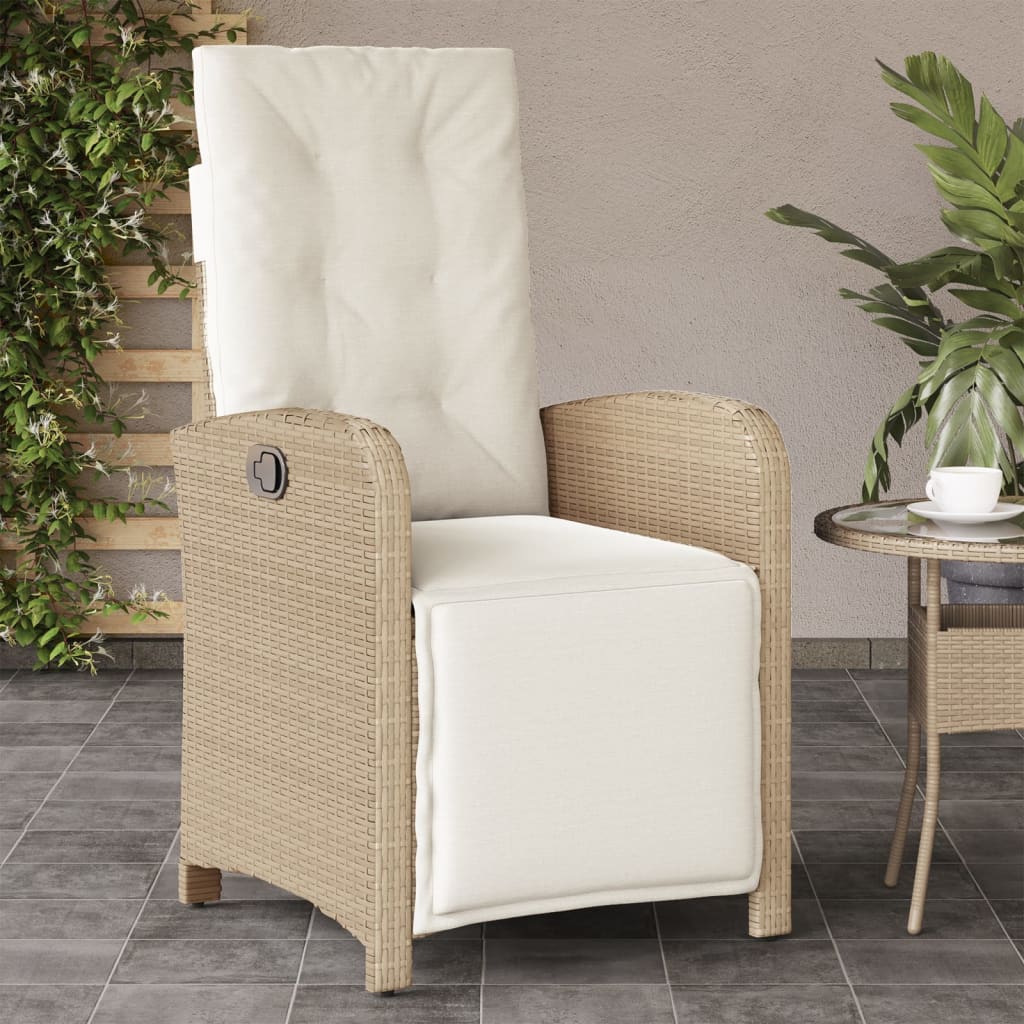 vidaXL Sedie da Giardino Reclinabili 2 pz con Poggiapiedi Polyrattan