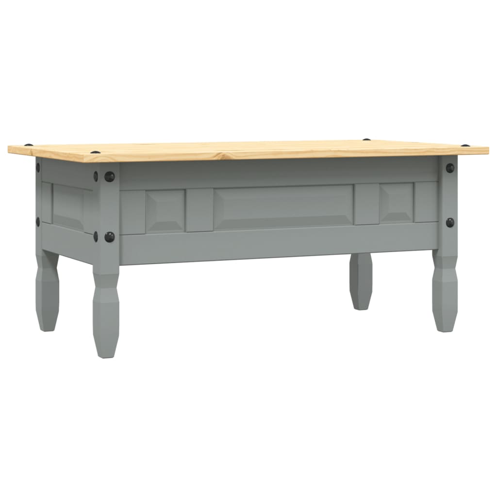 vidaXL Tavolino Caffé Pino Messicano Corona Range Grigio 100x55x44 cm