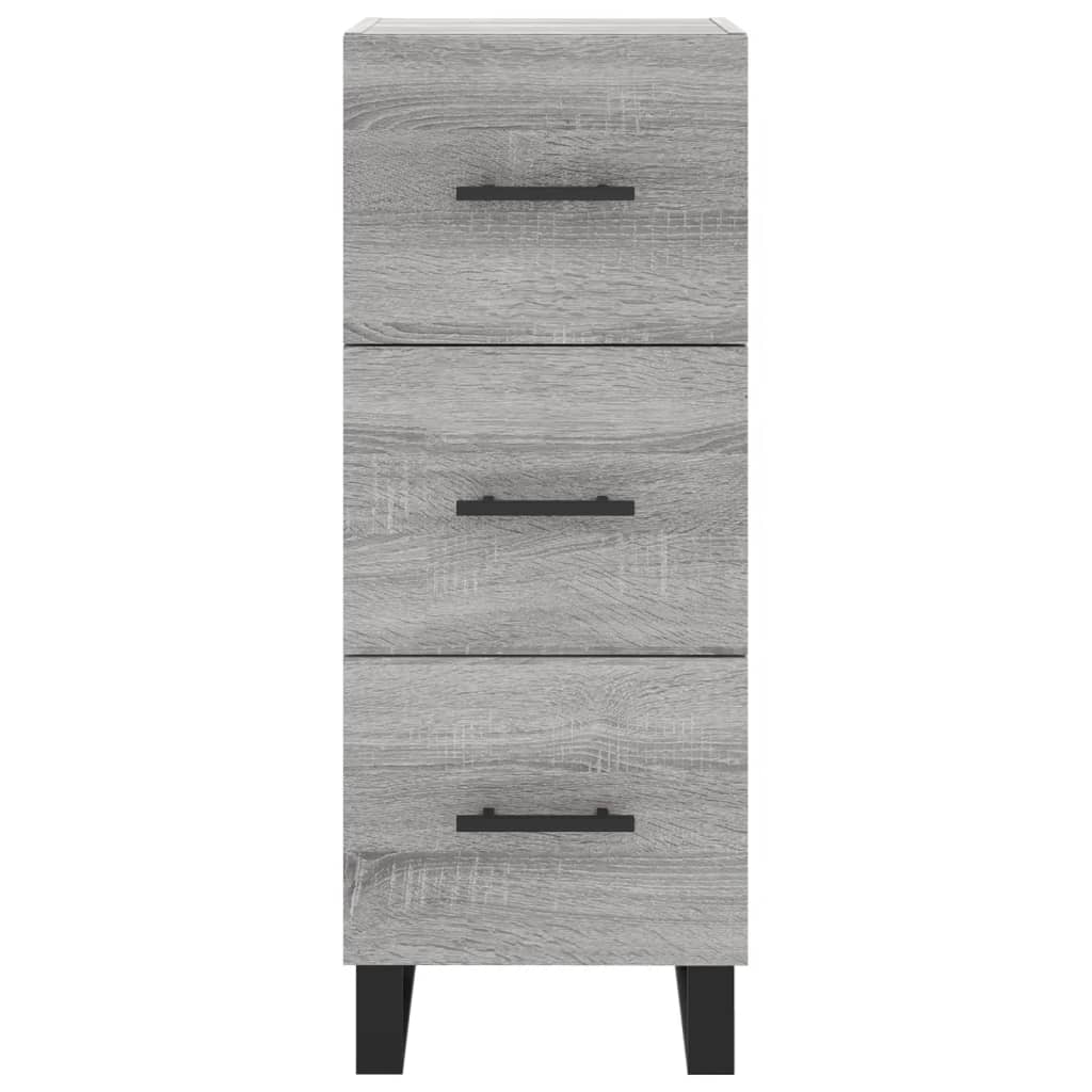 vidaXL Credenza Grigio Sonoma 34,5x34x180 cm in Legno Multistrato