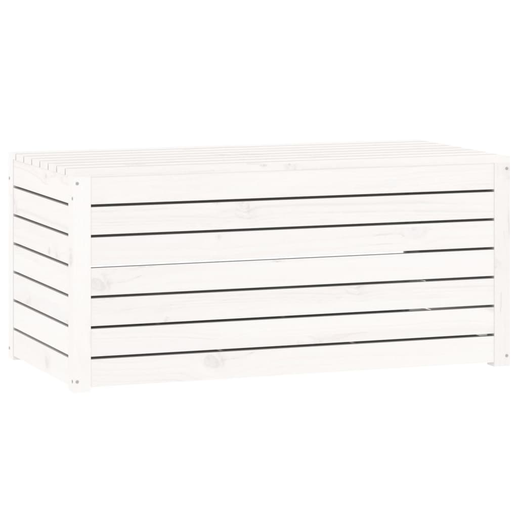 vidaXL Contenitore Giardino Bianco 101x50,5x46,5cm Legno Massello Pino