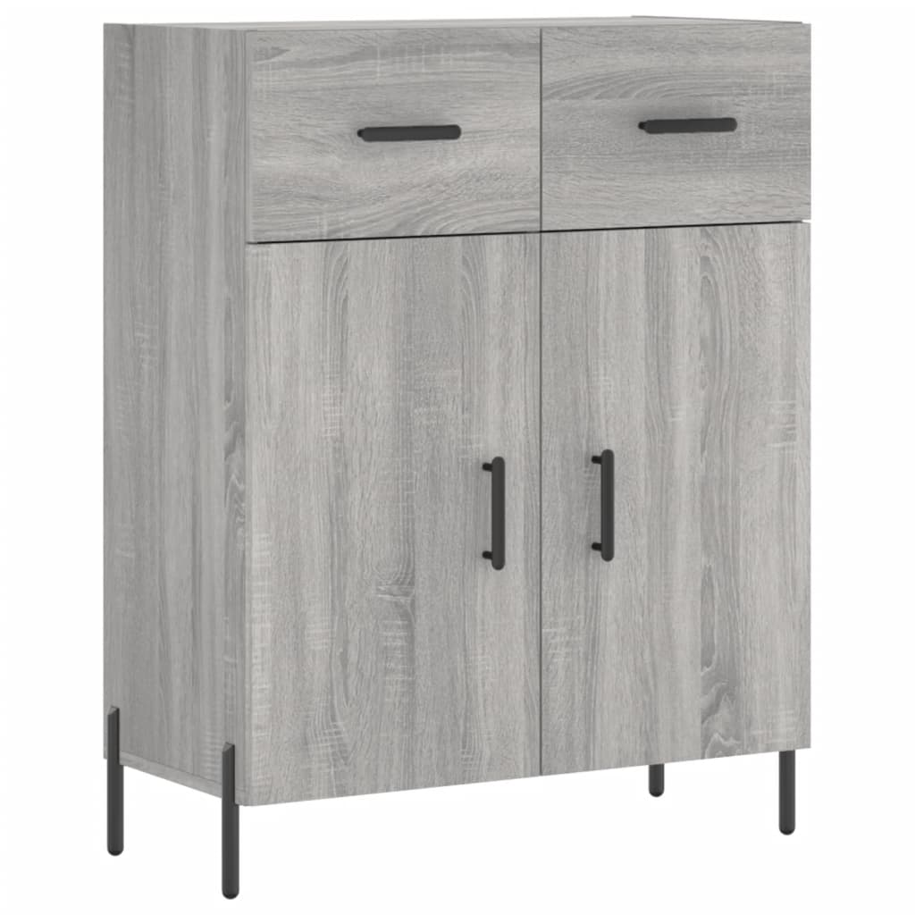 vidaXL Credenza Grigio Sonoma 69,5x34x180 cm in Legno Multistrato