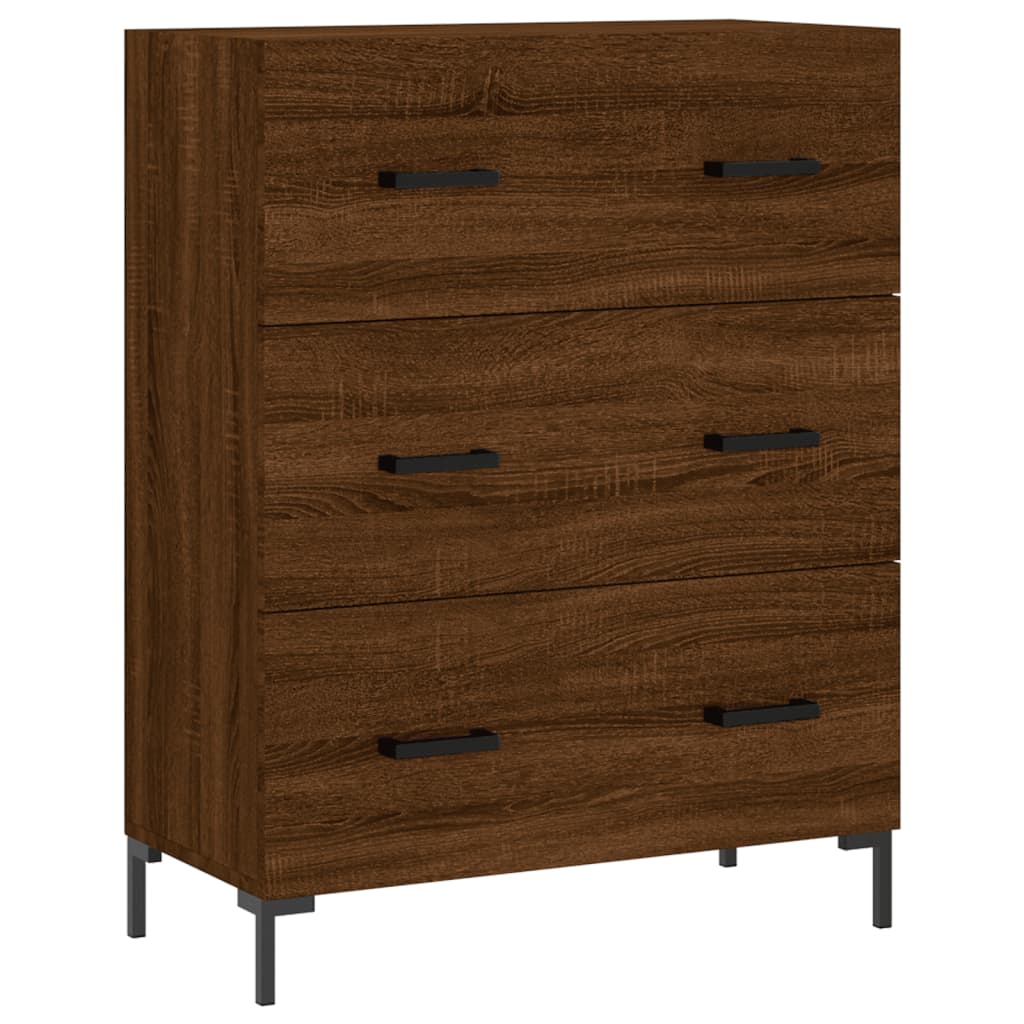 vidaXL Credenza Rovere Marrone 69,5x34x90 cm in Legno Multistrato