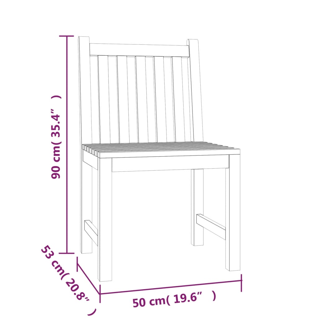 vidaXL Set da Pranzo da Giardino 7 pz in Legno Massello di Teak