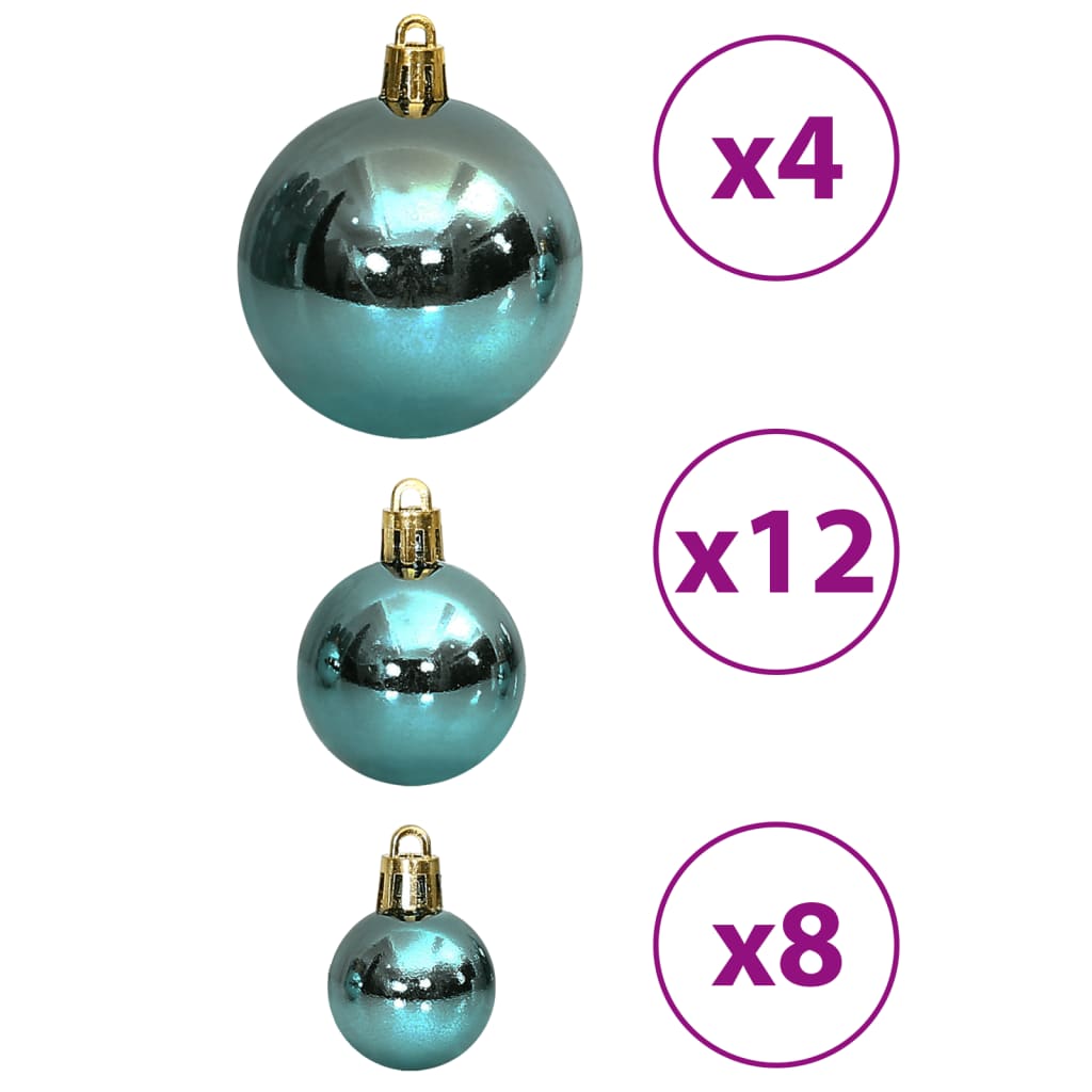 vidaXL Palline di Natale 100 pz Verdi 3 / 4 / 6 cm