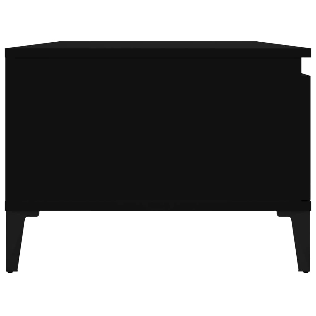 vidaXL Tavolino da Salotto Nero 90x50x36,5 cm in Legno Multistrato