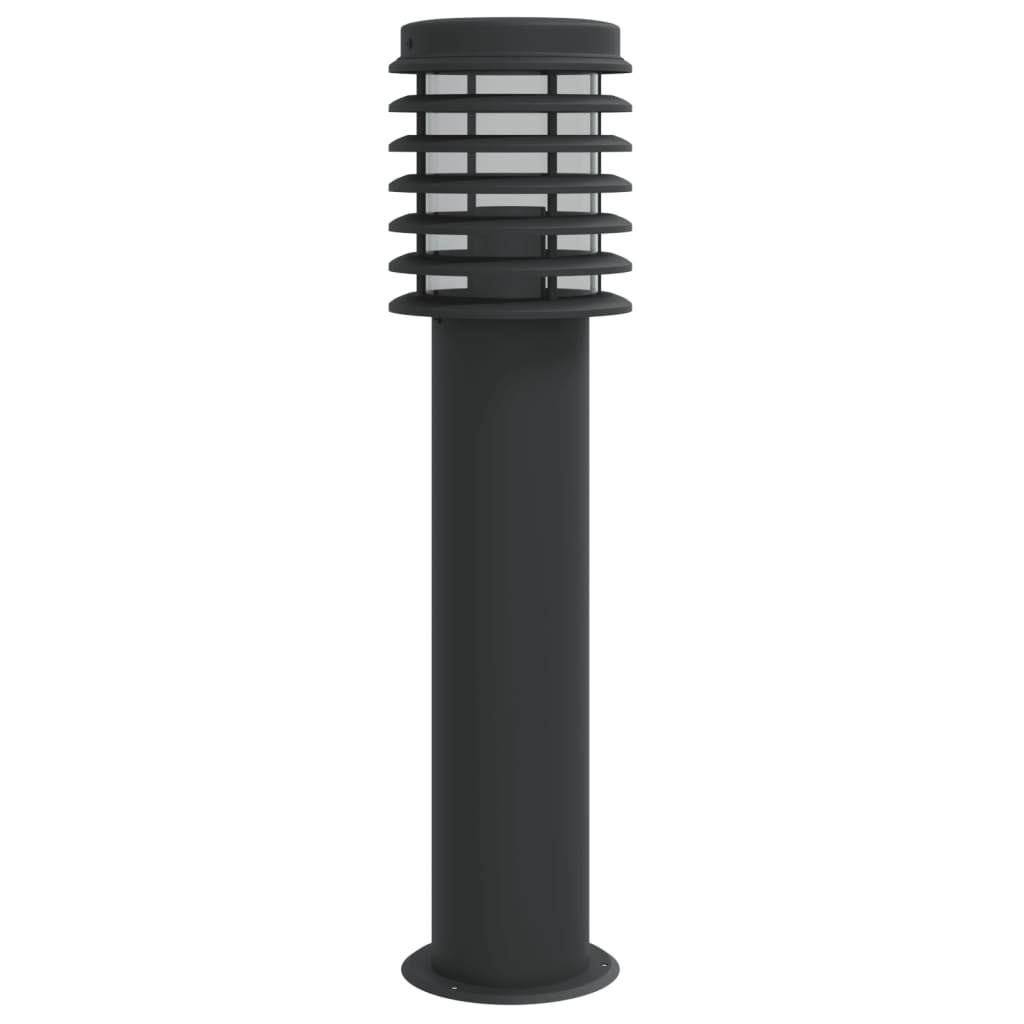 vidaXL Lampada da Terra per Esterni Nera 60 cm in Acciaio Inox