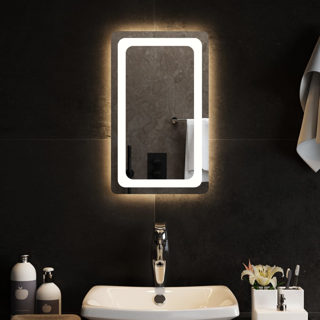 vidaXL Specchio da Bagno con Luci LED 30x50 cm