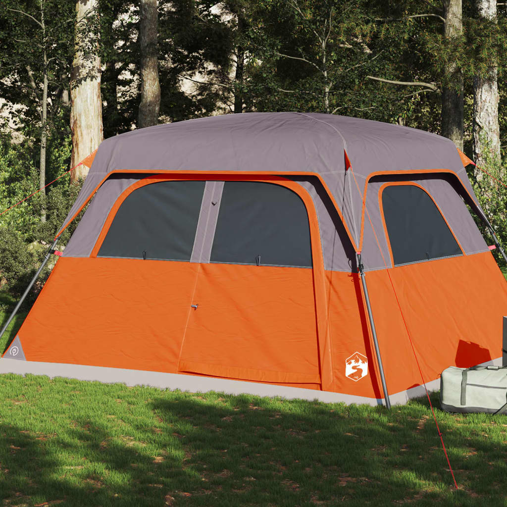 vidaXL Tenda Familiare a Cabina 6 Persone Arancione Impermeabile