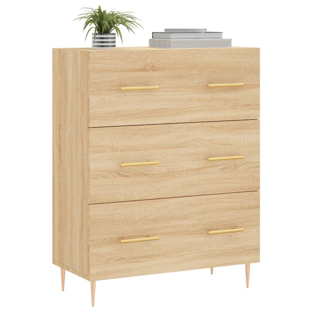 vidaXL Credenza Rovere Sonoma 69,5x34x90 cm in Legno Multistrato