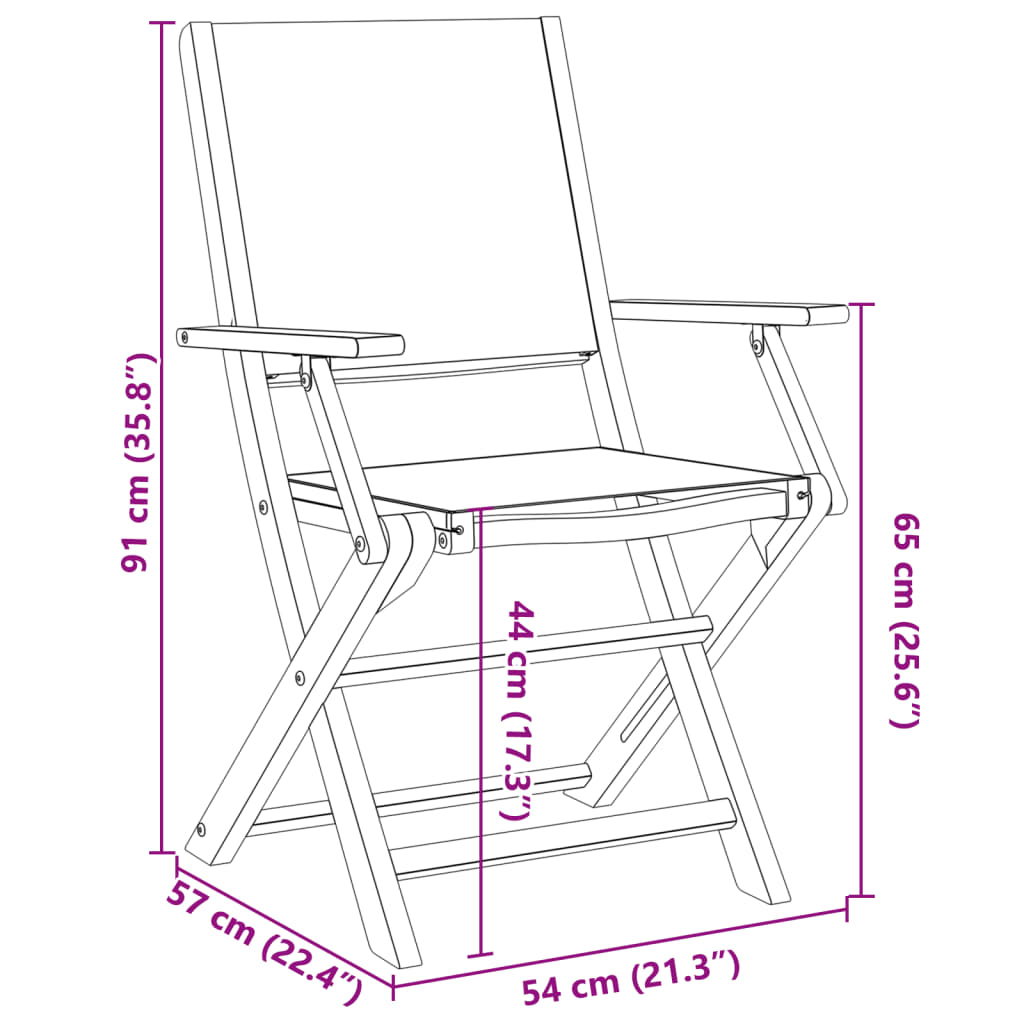 vidaXL Sedie da Giardino 2pz Beige Legno Massello di Acacia e Tessuto