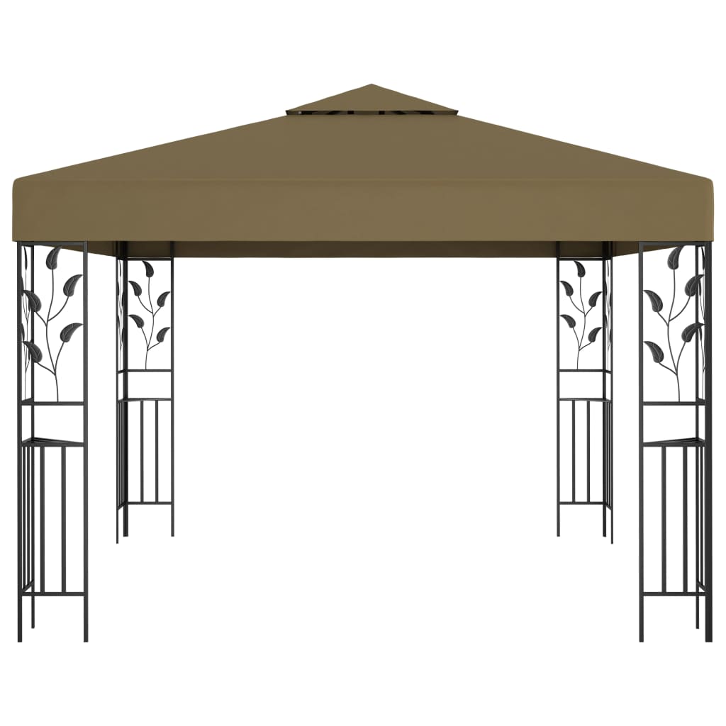 vidaXL Gazebo con Luci LED a Stringa 3x3 m Grigio Talpa