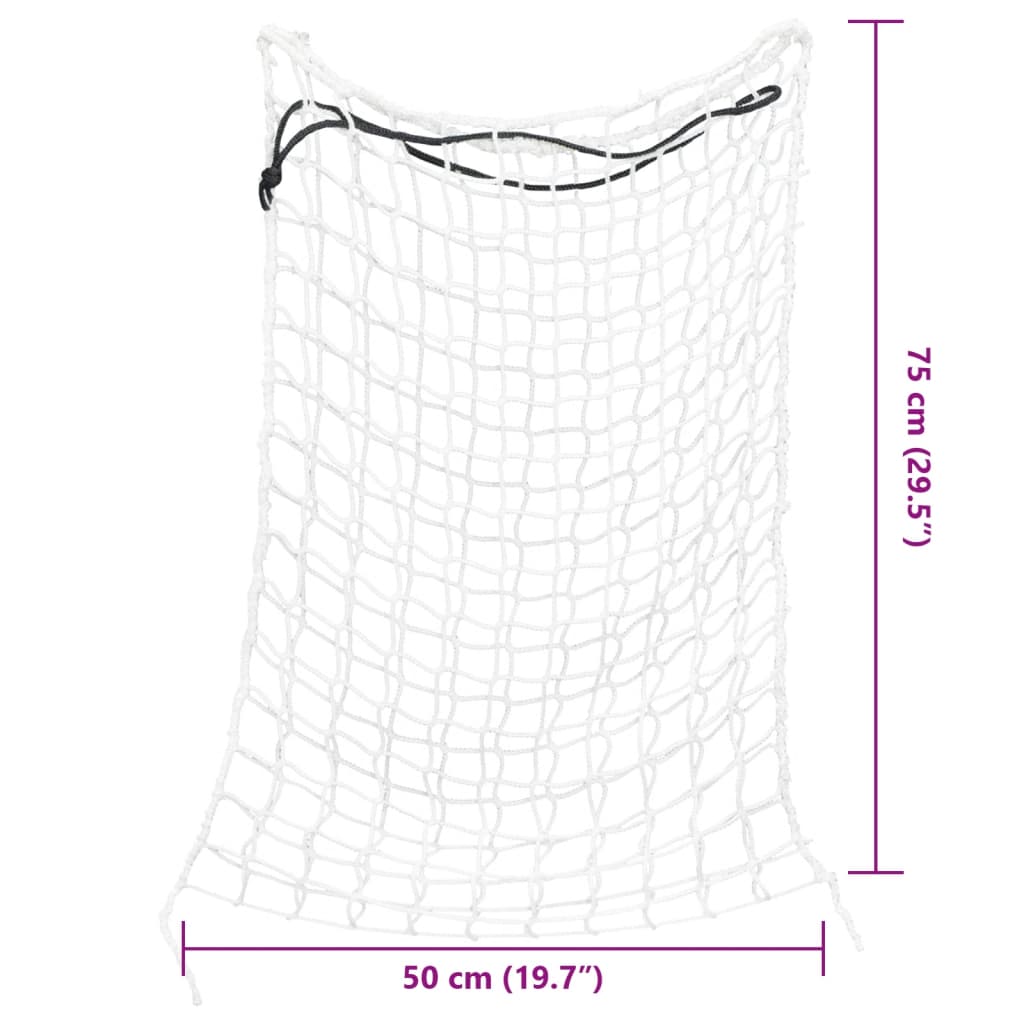 vidaXL Reti da Fieno 2pz Rettangolari Bianchi 75x50 cm in PP