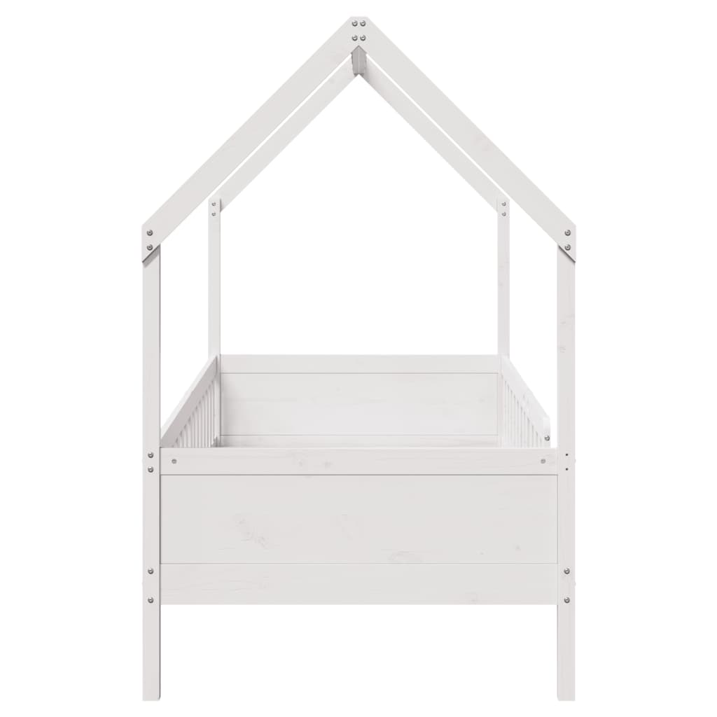 vidaXL Giroletto Casetta Bambini Bianco 80x200 cm Legno Massello Pino