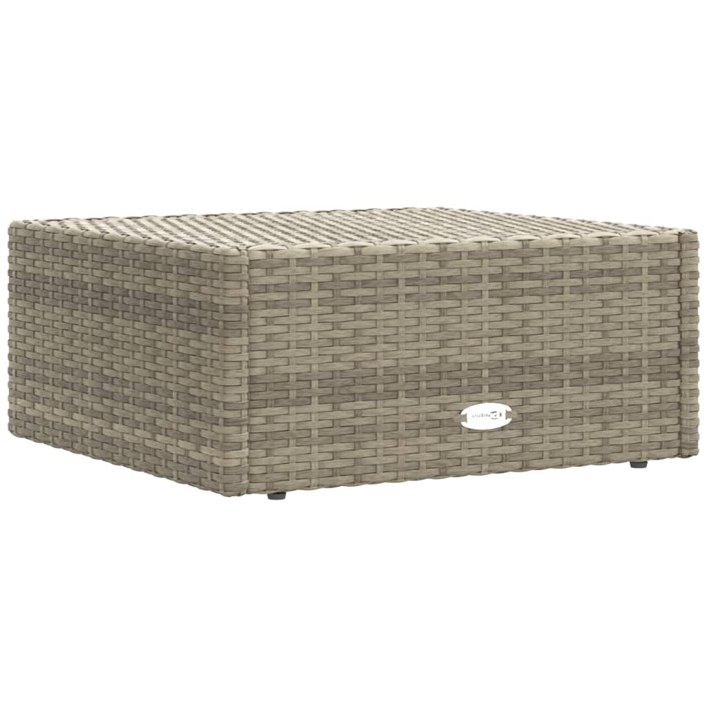 vidaXL Set Divani da Giardino 7 pz con Cuscini in Polyrattan Grigio