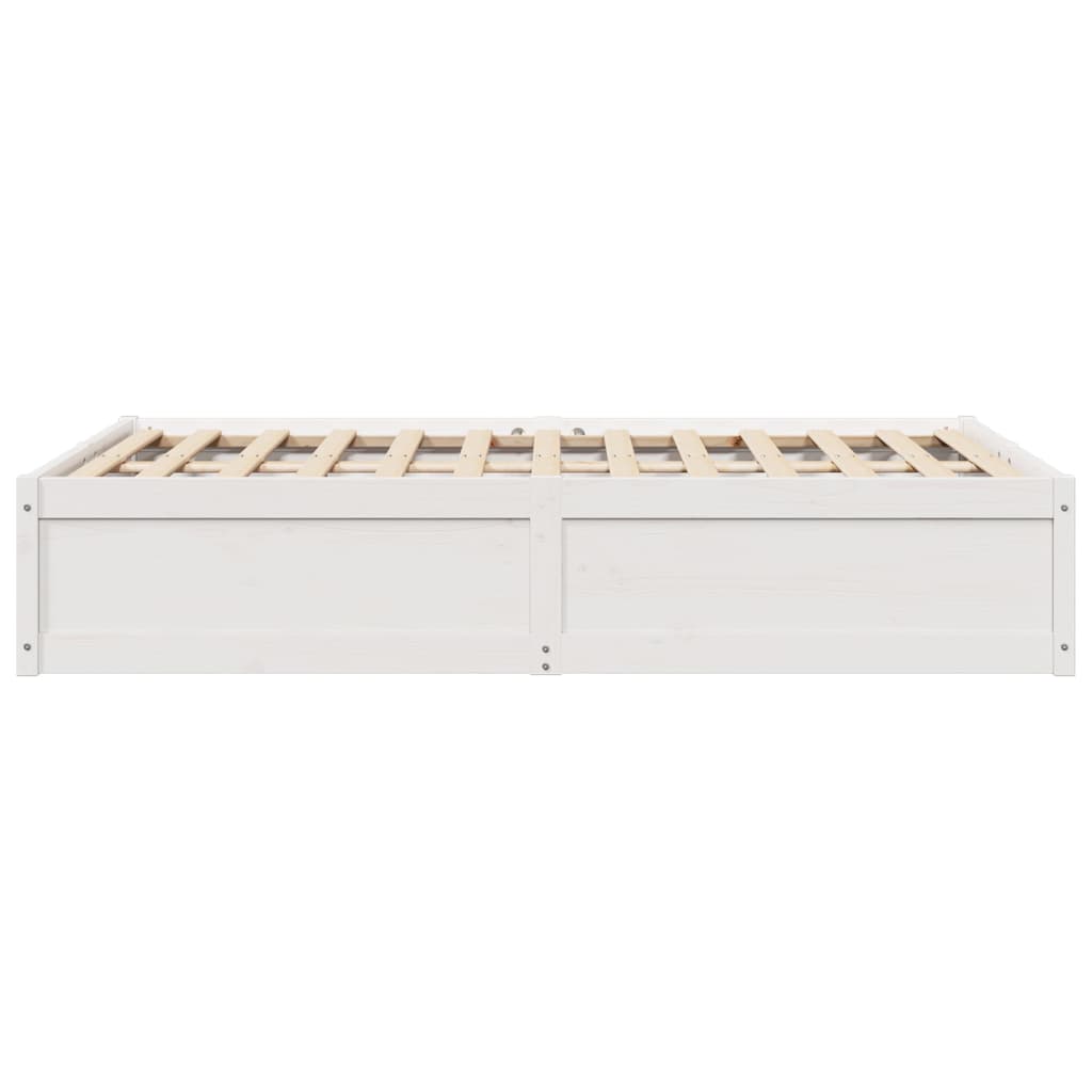 vidaXL Letto senza Materasso Bianco 120x190 cm Legno Massello di Pino