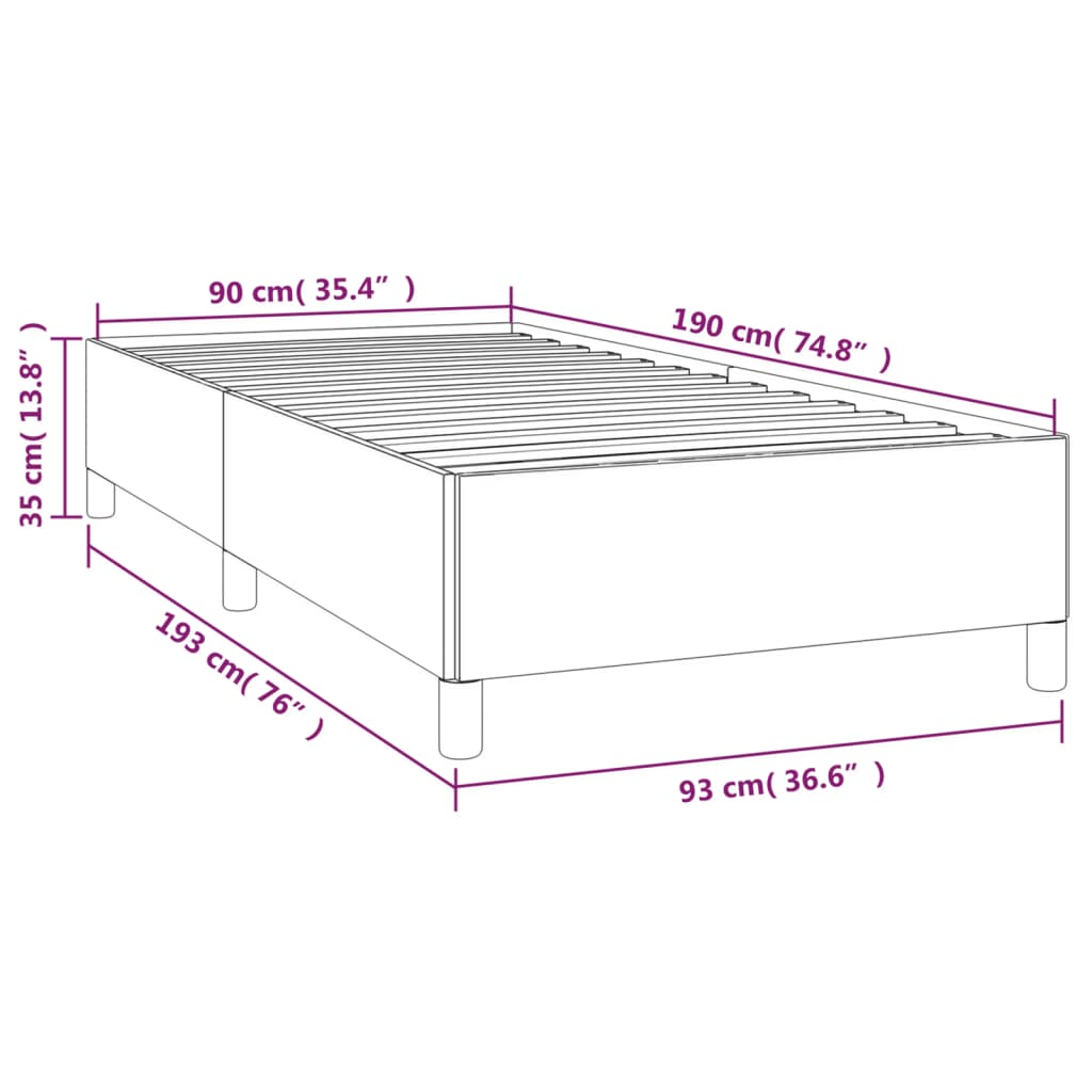 vidaXL Giroletto Grigio Tortora 90x190 cm in Tessuto