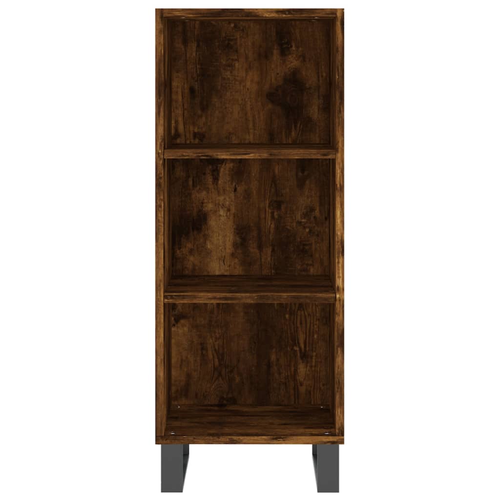 vidaXL Credenza Rovere Fumo 34,5x32,5x90 cm in Legno Multistrato