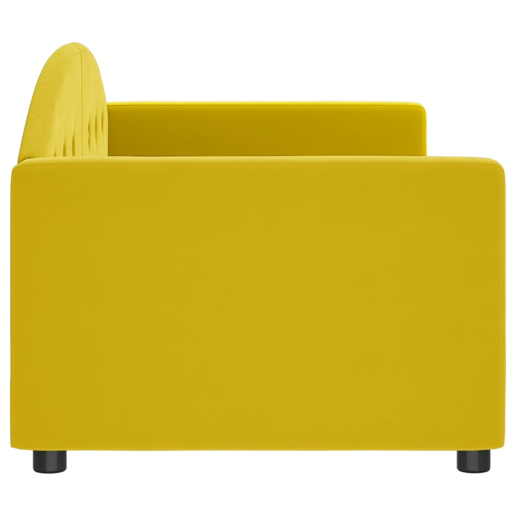 vidaXL Letto da Giorno Giallo 80x200 cm in Velluto