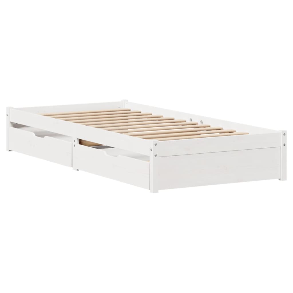 vidaXL Letto senza Materasso Bianco 90x200 cm Legno Massello di Pino