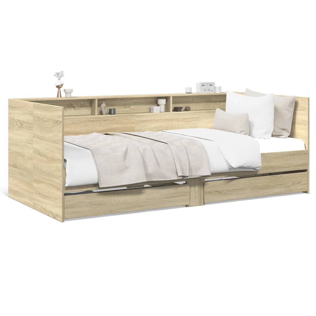 vidaXL Divano Letto con Cassetti senza Materasso 75x190 cm