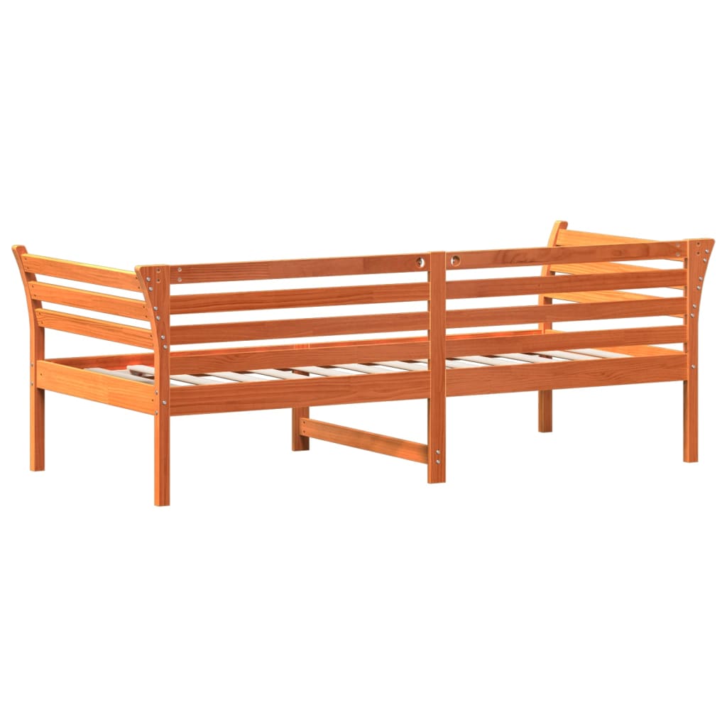 vidaXL Dormeuse senza Materasso Marrone Cera 90x200 cm Legno di Pino