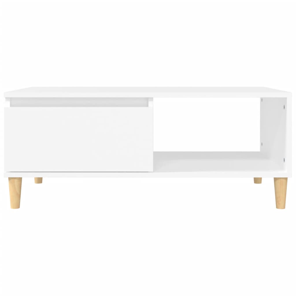 vidaXL Tavolino da Salotto Bianco 90x50x36,5 cm in Legno Multistrato