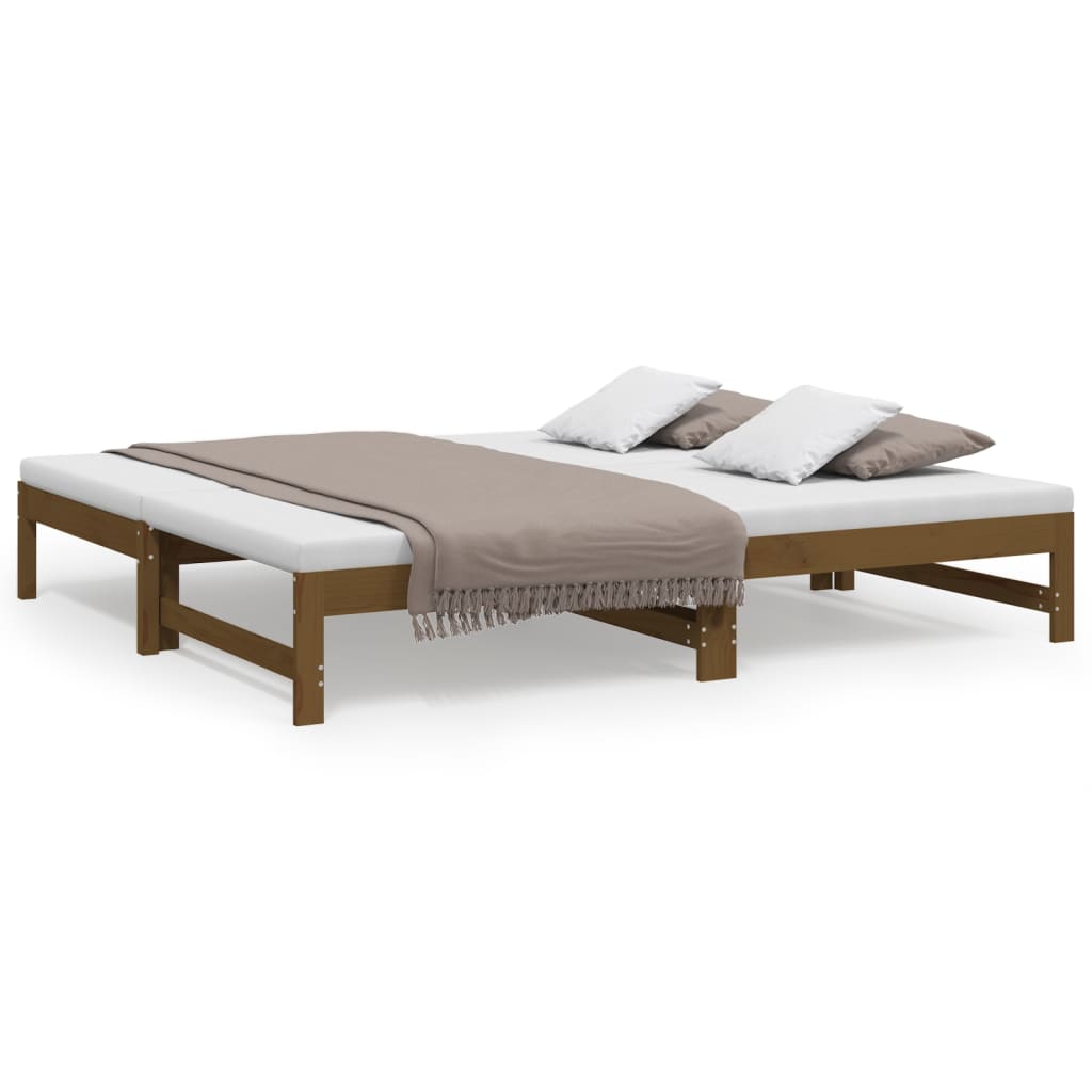 vidaXL Dormeuse Estraibile Ambra 2x(75x190) cm Legno Massello di Pino