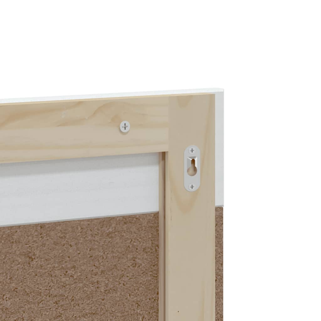 vidaXL Set Mobili da Bagno 3 pz BERG Bianco in Legno Massello di Pino