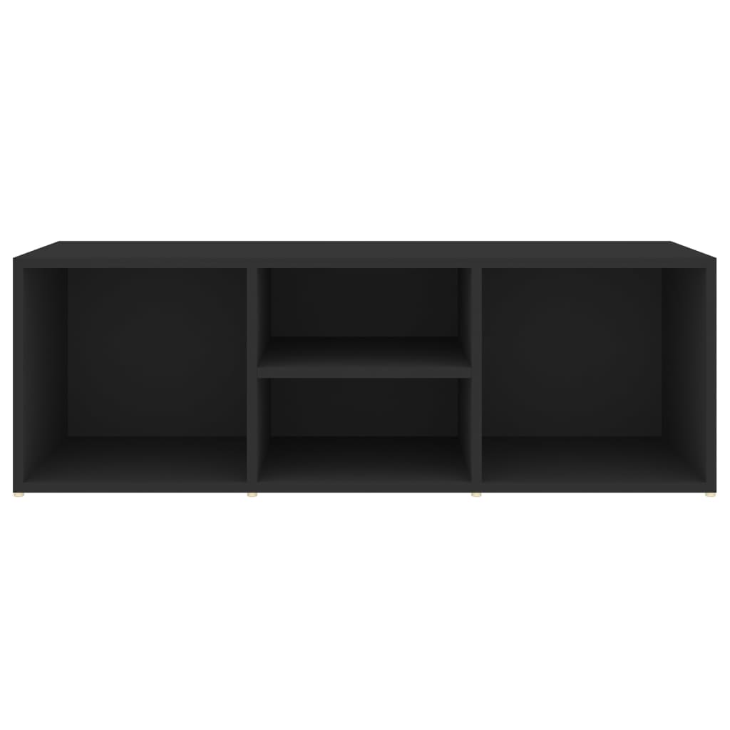 vidaXL Panca Porta Scarpe Nera 105x35x35 cm in Legno Multistrato