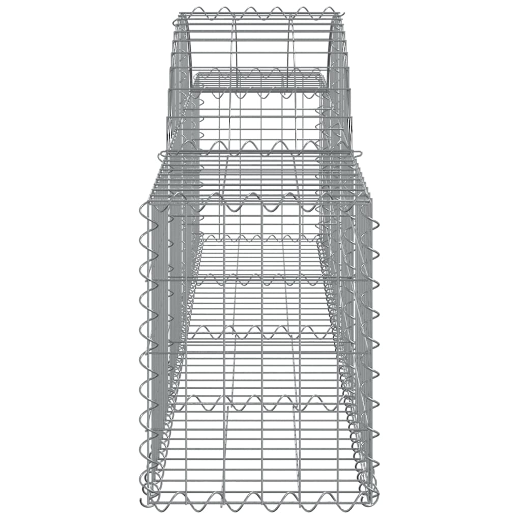 vidaXL Cesti Gabbioni ad Arco 25 pz 200x30x40/60 cm Ferro Zincato