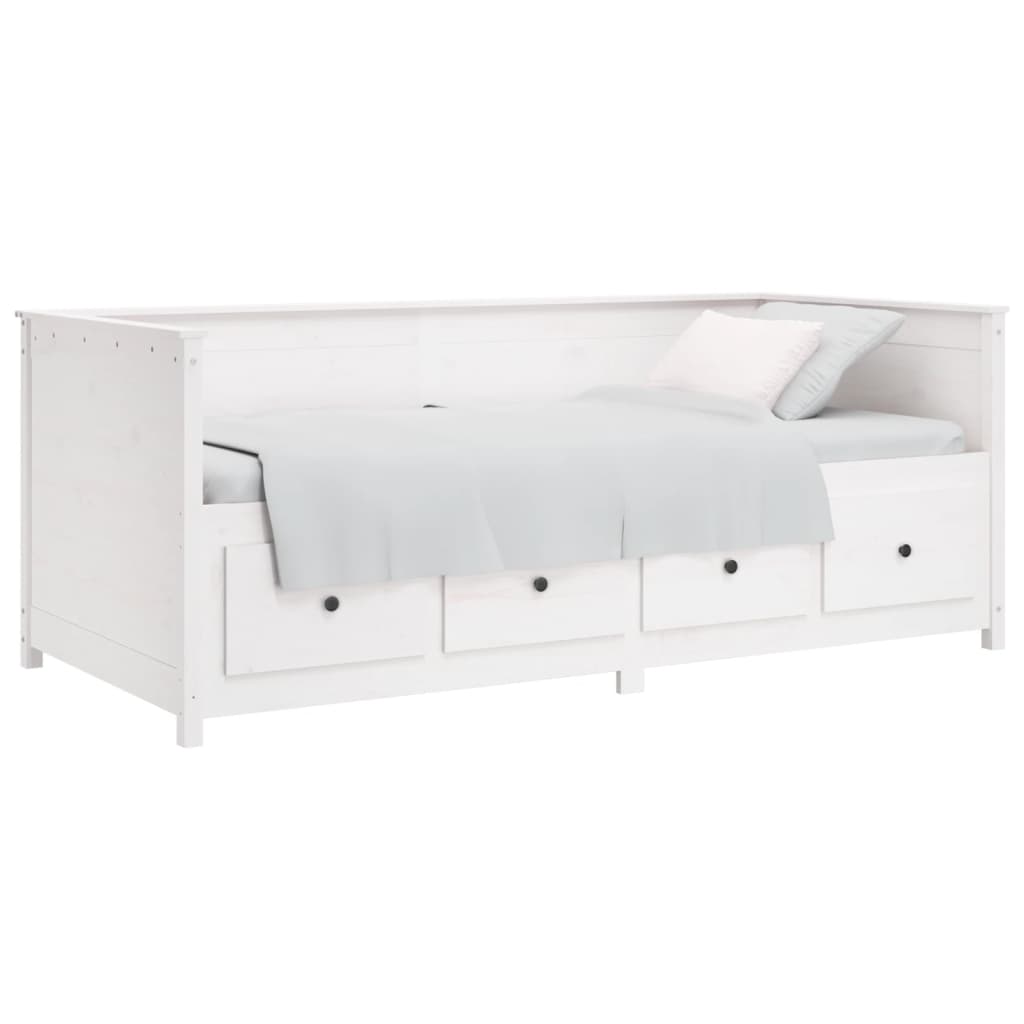 vidaXL Dormeuse senza Materasso Bianca 90x190 cm Legno Massello Pino