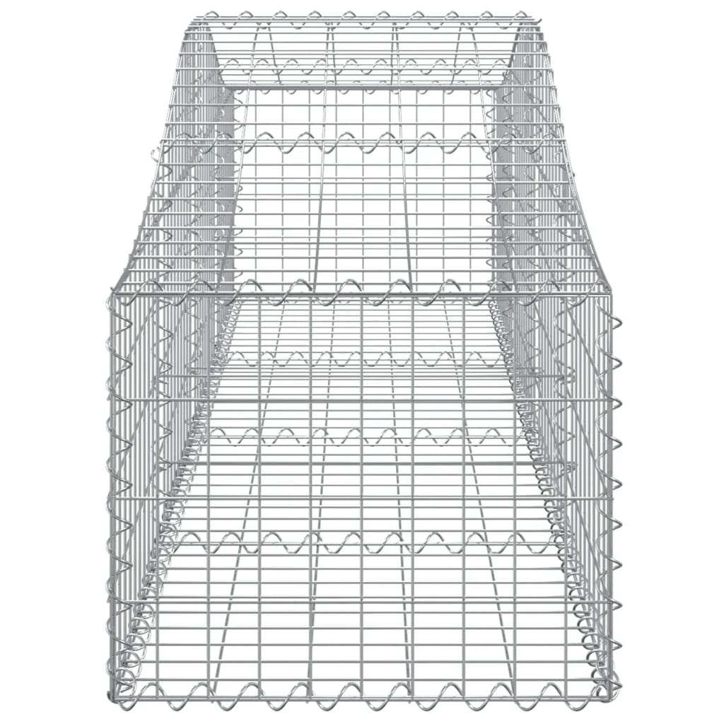 vidaXL Cesti Gabbioni ad Arco 10 pz 200x50x40/60 cm Ferro Zincato