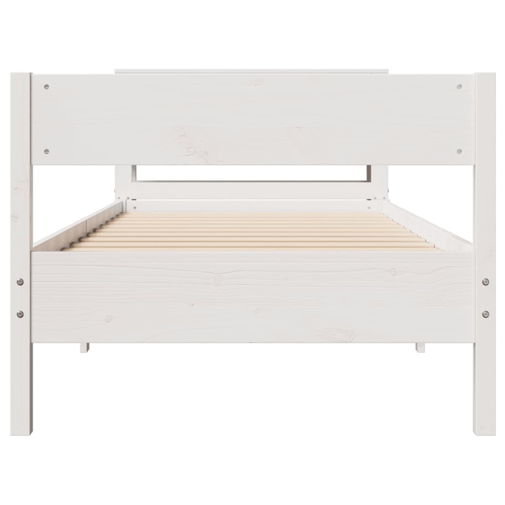 vidaXL Letto senza Materasso Bianco 90x200 cm Legno Massello di Pino