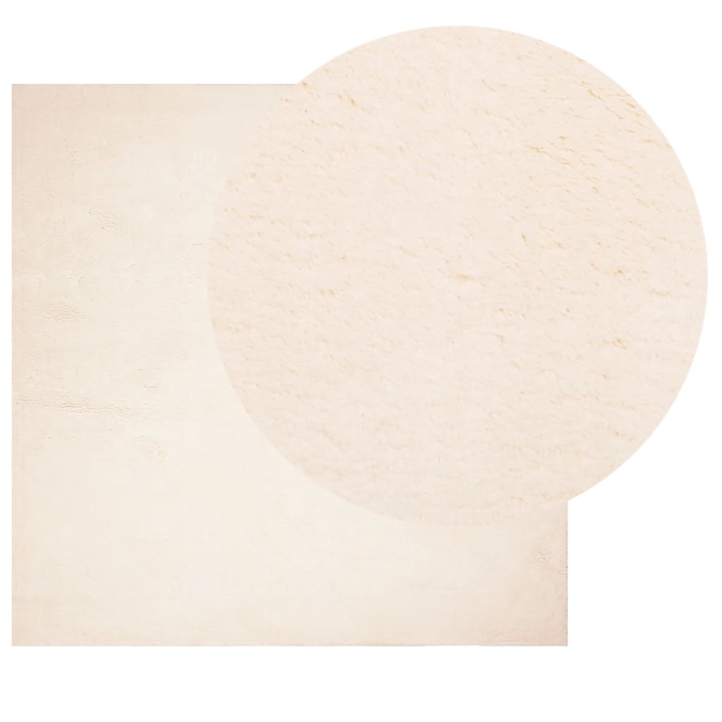 vidaXL Tappeto a Pelo Corto HUARTE Morbido e Lavabile Beige 240x240 cm