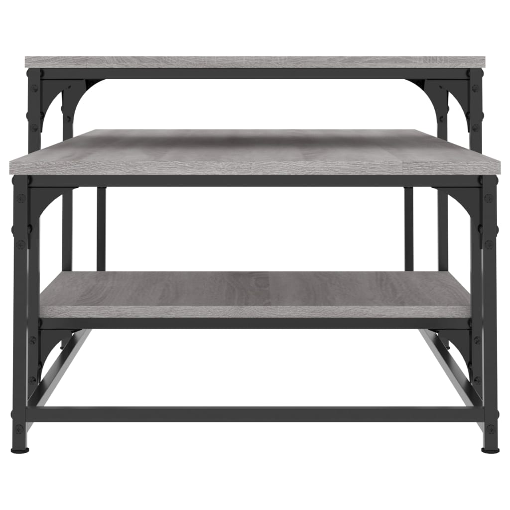 vidaXL Tavolino da Salotto Grigio Sonoma 102x60x45cm Legno Multistrato