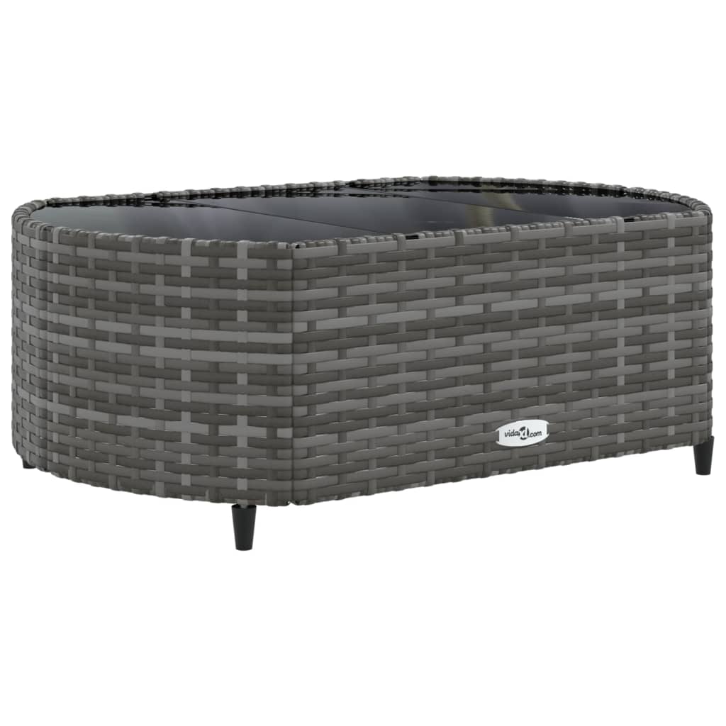 vidaXL Set Divani da Giardino 7 pz con Cuscini Grigio in Polyrattan