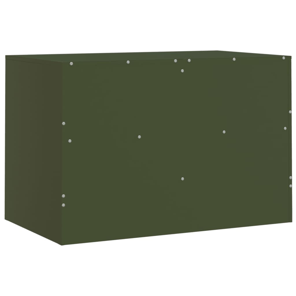 vidaXL Mobile TV Verde Oliva 67x39x44 cm in Acciaio